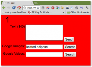 The 'red' user's annotation interface with image search